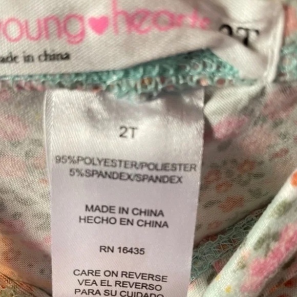 Girls 2 set of leggings with hair tie size 2T - Picture 3 of 5